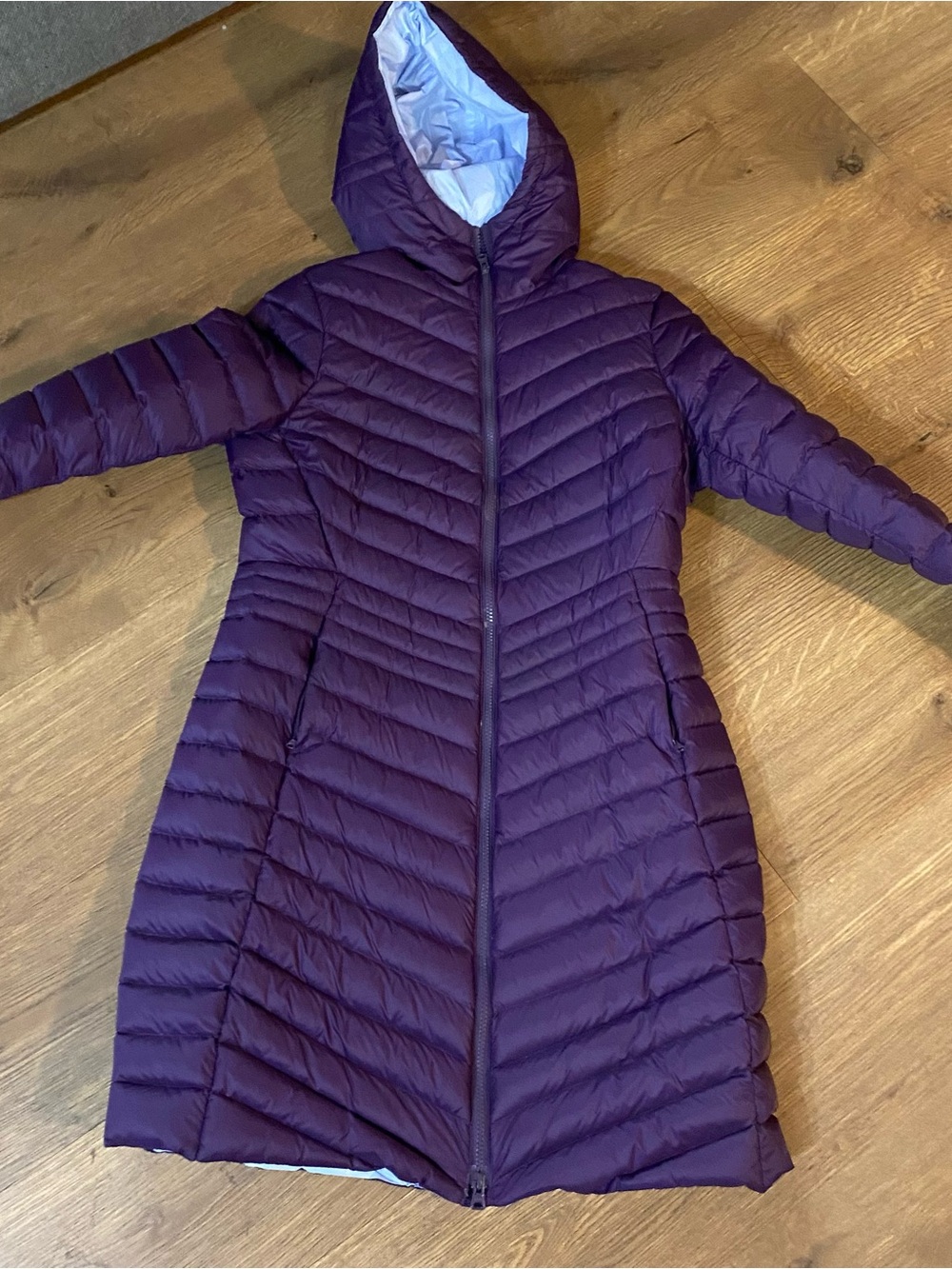 Lands End Quilted Long Down Jacket